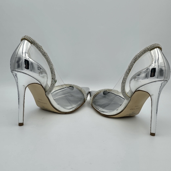 Nine West Finna3 Closed-Toe Pumps, Sparkly Silver, Women's 7.5M - Picture 8 of 16